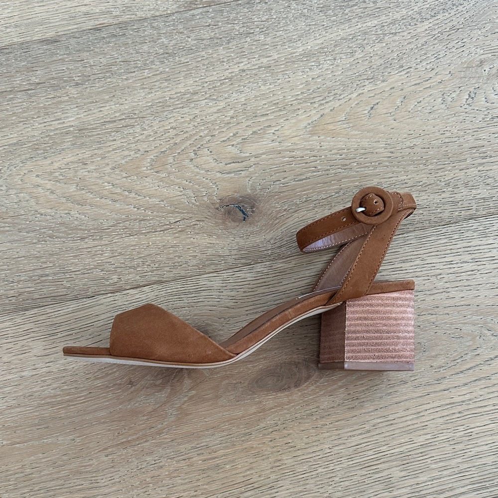 Steve Madden ‘Kemmy’ Brown Suede Block Heel Sandals